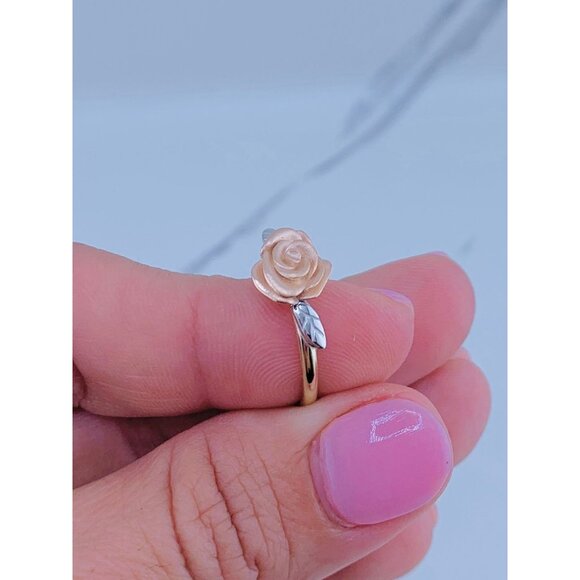 ❤️ 10k solid gold rose flower ❤️ Size 7 - Picture 2 of 8